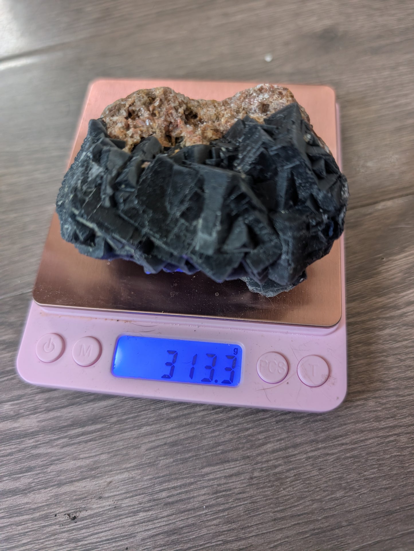 Dual UV Reactive Fluorite on Matrix – Red & Purple Glow – 313g Collector Specimen