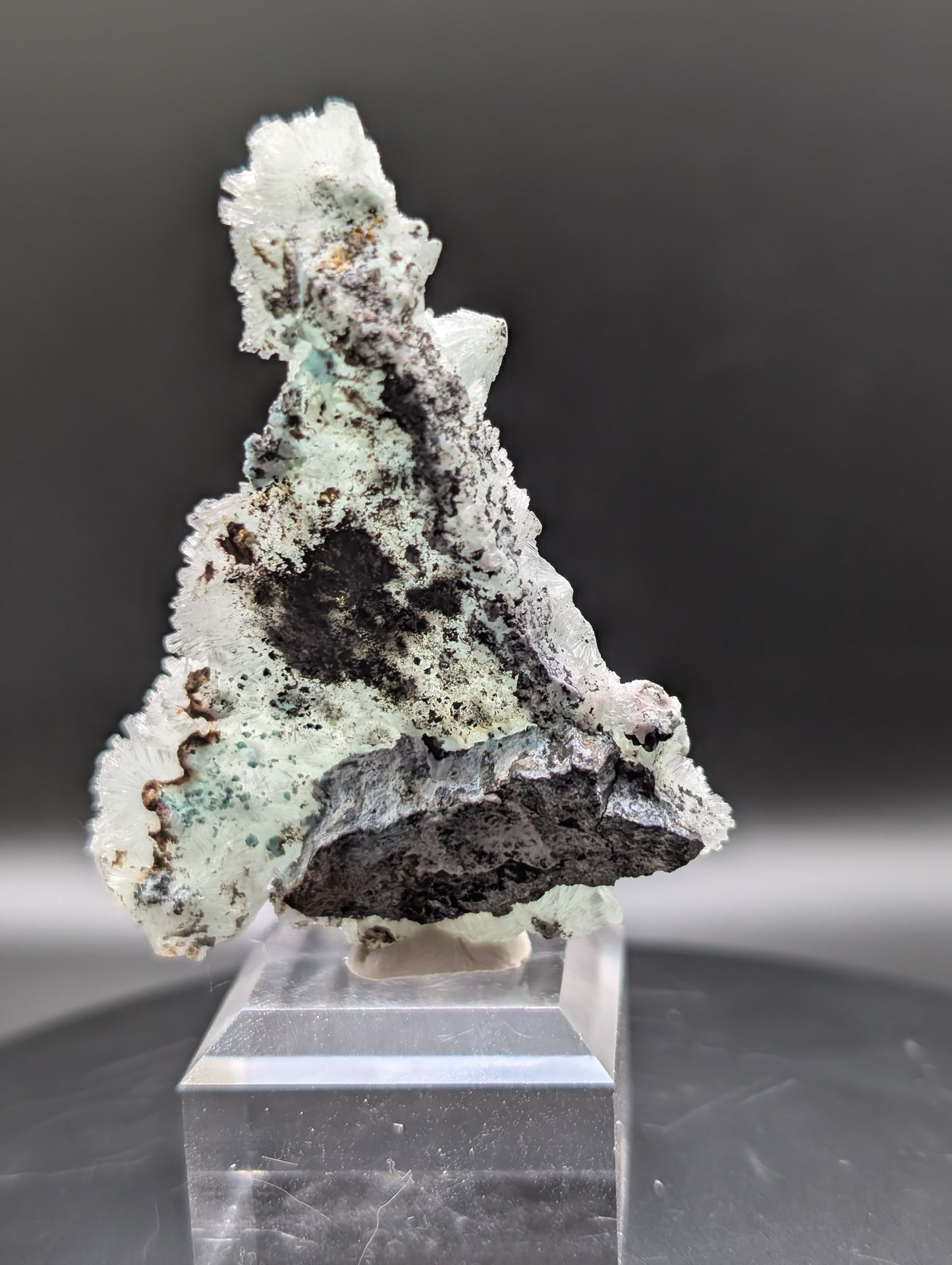 Blue Fluorescent & Phosphorescent Aragonite – UV Reactive Mineral Specimen – 44mm