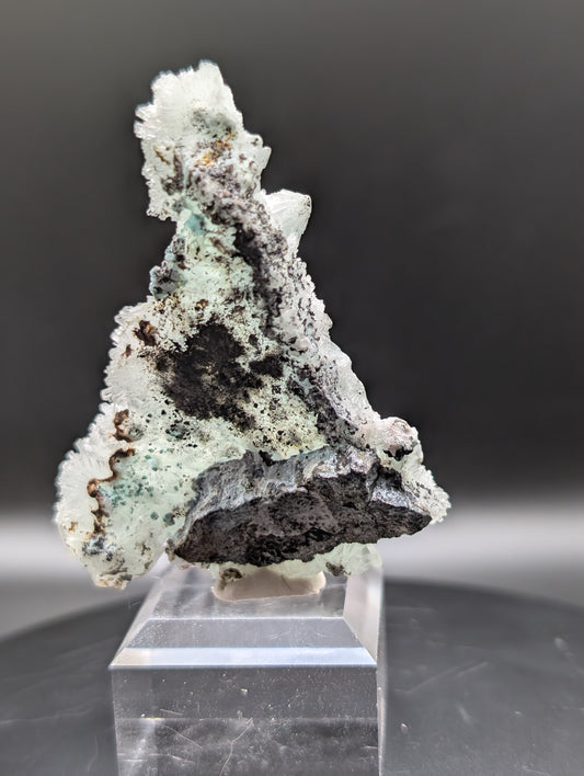 Blue Fluorescent & Phosphorescent Aragonite – UV Reactive Mineral Specimen – 44mm