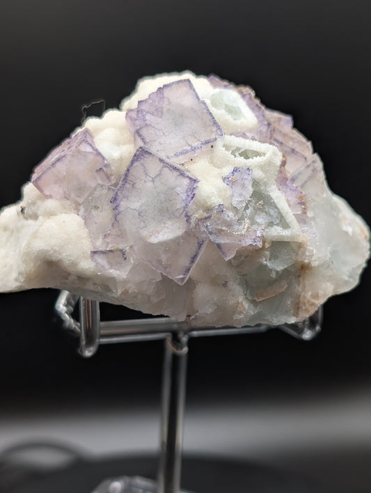 Fluorite with Calcite – UV Reactive & Phosphorescent Mineral Specimen (52 mm) 137g