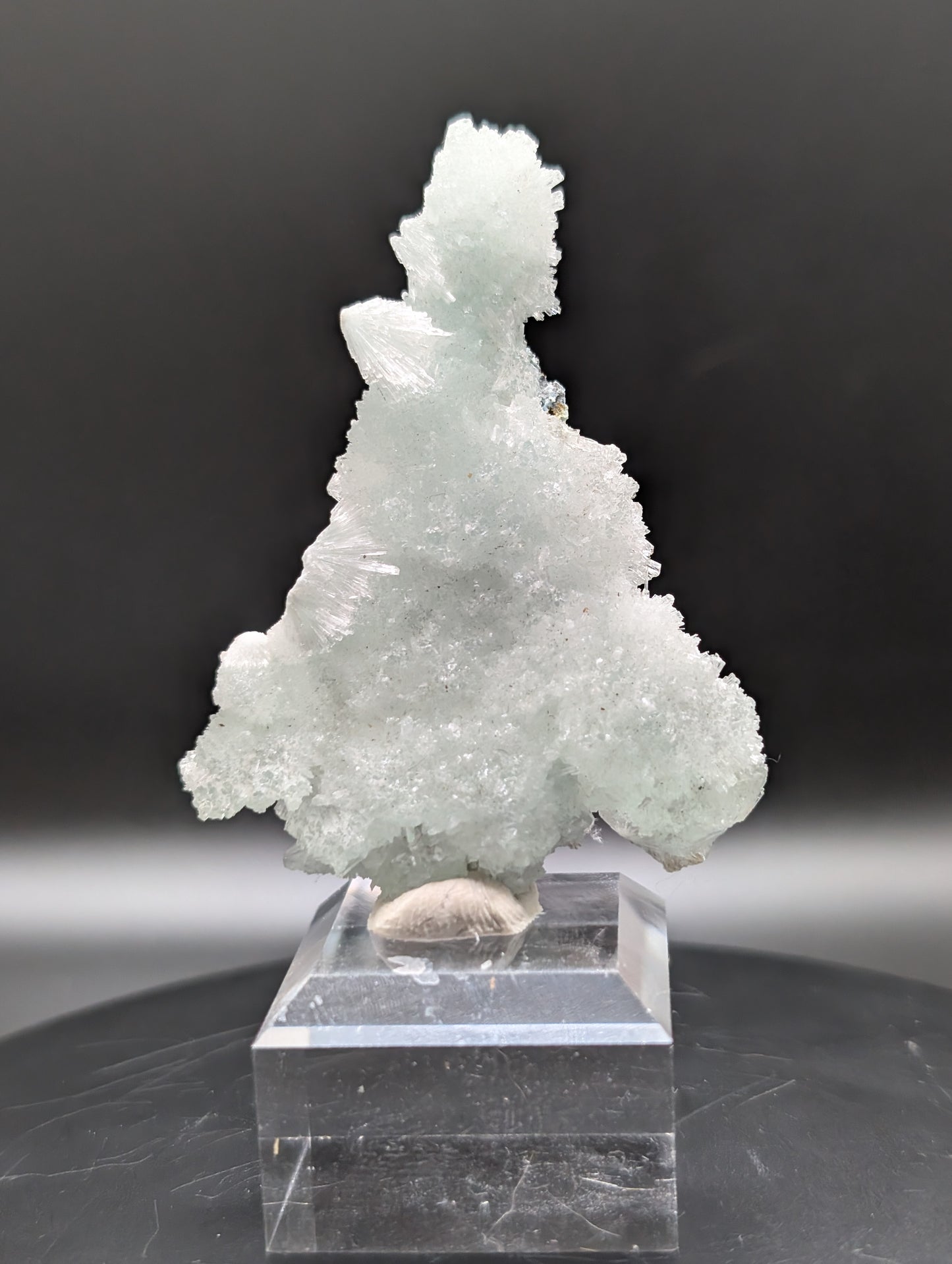 Blue Fluorescent & Phosphorescent Aragonite – UV Reactive Mineral Specimen – 44mm